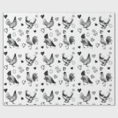 Niedliche geächtete Hühner zum Geburtstag Geschenkpapier (Flach)