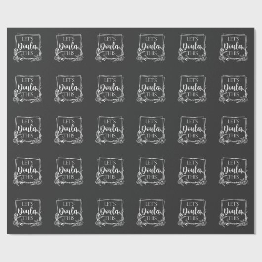 Niedliche Geburt Doula Midfrau Baby Catcher Geschenkpapier (Flach)