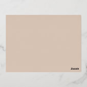 Niedliche Geburtserklärung mit Sternen Folie Einladungspostkarte (Rückseite)