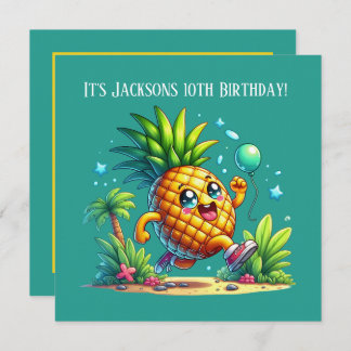 Niedliche Geburtstag Ananas Party Strand Einladung