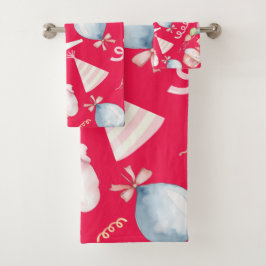 Niedliche Geburtstag Badhandtuch Set