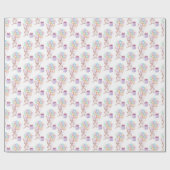 niedliche Geburtstag Ballon Sonnenkachelchen Party Geschenkpapier (Flach)