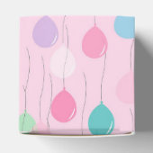 Niedliche Geburtstag Balloons Muster auf rosa Hint Geschenkschachtel (Oben)