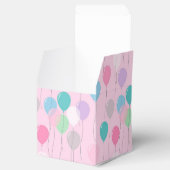 Niedliche Geburtstag Balloons Muster auf rosa Hint Geschenkschachtel (Geöffnet)