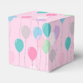 Niedliche Geburtstag Balloons Muster auf rosa Hint Geschenkschachtel (Rückseite)