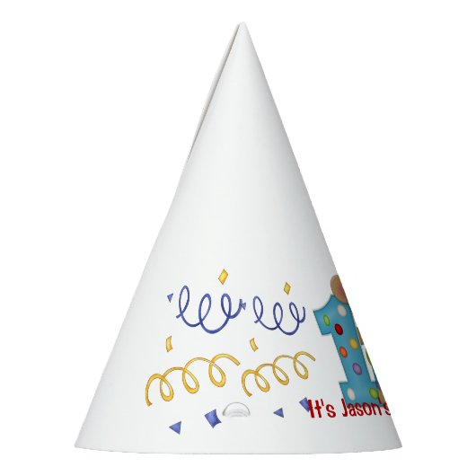 Niedliche Geburtstag Bärenalter 1 Partyhütchen (Links)