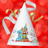 Niedliche Geburtstag Bärenalter 1 Partyhütchen