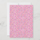 Niedliche Geburtstag Bear & Rainbow & Cake Einladung (Rückseite)