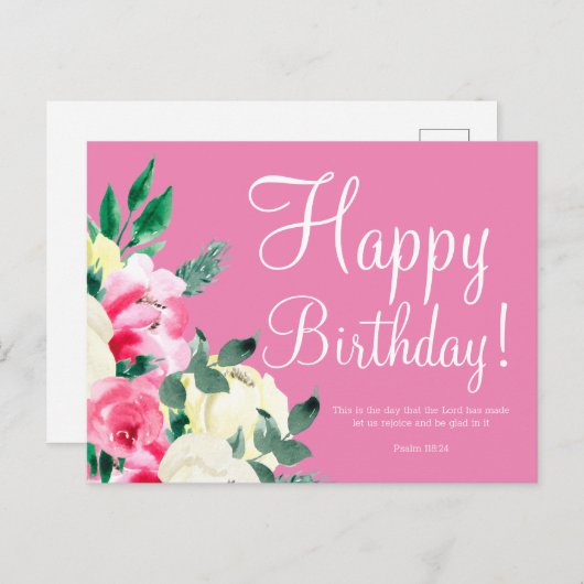 Niedliche Geburtstag Bible Verse Postkarte (Vorne/Hinten)