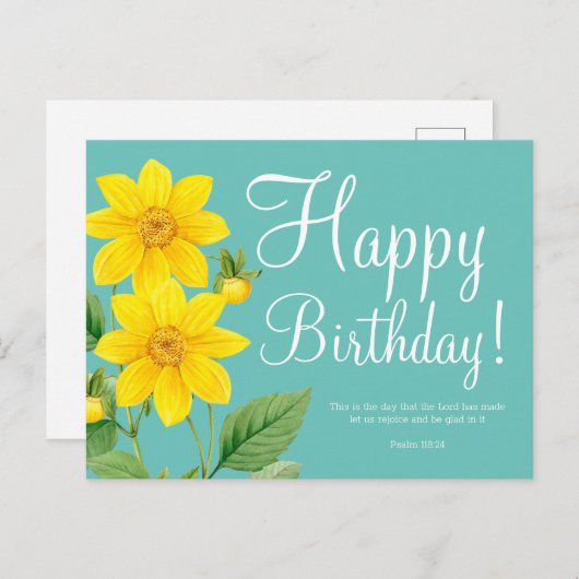 Niedliche Geburtstag Bible Verse Postkarte (Vorne/Hinten)