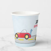 Niedliche Geburtstag Boy Custom Race Car Pappbecher (Vorderseite)