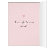 Niedliche Geburtstag Bunny & Blume auf hellrosa (Innen (Links))