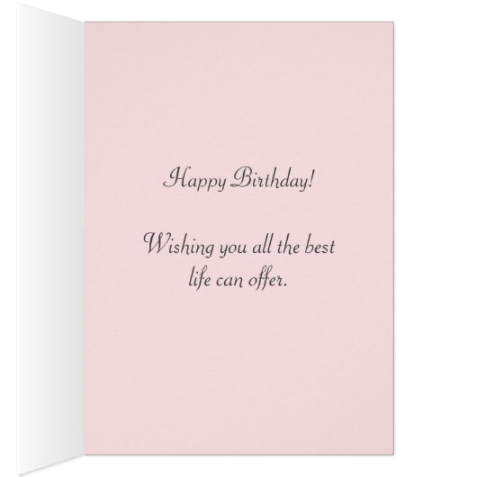 Niedliche Geburtstag Bunny & Blume auf hellrosa (Innen (Rechts))