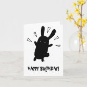 Niedliche Geburtstag Bunny Karte (Gelbe Blume)