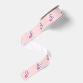 Niedliche Geburtstag Cake Cake Pink Ripsband (Rückseite)