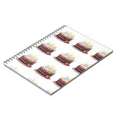 Niedliche Geburtstag Cake Candles Design gepflaste Notizblock (Linke Seite)