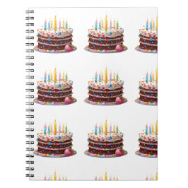 Niedliche Geburtstag Cake Candles Design gepflaste Notizblock