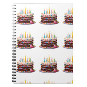 Niedliche Geburtstag Cake Candles Design gepflaste Notizblock