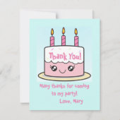Niedliche Geburtstag Cake Dankeschön Karte (Vorderseite)