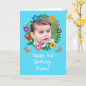 Niedliche Geburtstag Card Kinder Jungen Foto Schme Karte (Gelbe Blume)