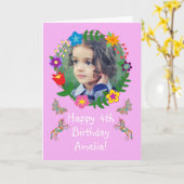 Niedliche Geburtstag Card Kinder Schmetterlinge Un Karte (Gelbe Blume)