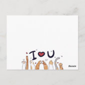 Niedliche Geburtstag Cat Postkarte (Rückseite)