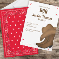 Niedliche Geburtstag Cowboy Rodeo Simple Red Banda