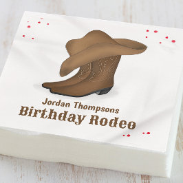 Niedliche Geburtstag Cowboy Rodeo Simple Red Banda Serviette