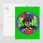 Niedliche Geburtstag Dackel Postkarte (Vorne/Hinten)