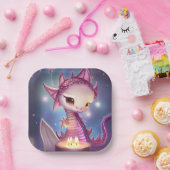 Niedliche Geburtstag Dargon Pappteller (Party)