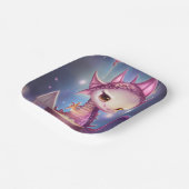 Niedliche Geburtstag Dargon Pappteller (Gewinkelt)