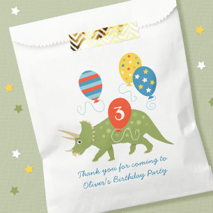 Niedliche Geburtstag Dinosaur Triceratops Individu Geschenktütchen