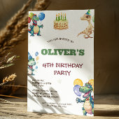 Niedliche Geburtstag Dinosaurier Kindergeburtstag Save The Date