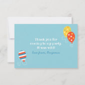 Niedliche Geburtstag Dinosaurier Triceratops Custo Dankeskarte (Rückseite)