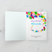 Niedliche Geburtstag Drache Name und Unterschrift Karte (Innenseite)