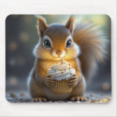 Niedliche Geburtstag Eichhörnchen Mousepad (Vorne)