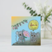 Niedliche Geburtstag Einladung (Stehend Vorderseite)