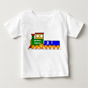 niedliche Geburtstag-Express-Zug mit Altersnummer Baby T-shirt