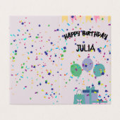 Niedliche Geburtstag feiern Grußkartendesign (Außenseite Aufgefaltet)