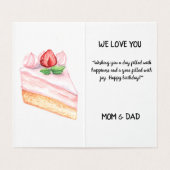 Niedliche Geburtstag feiern Grußkartendesign (Innenseite Aufgefaltet)