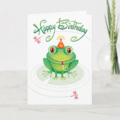 Niedliche Geburtstag Frog Karte (Vorderseite)