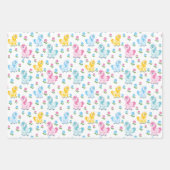 niedliche Geburtstag gekachelt Einhörnchen Mädchen Geschenkpapier Set (Vorderseite 2)