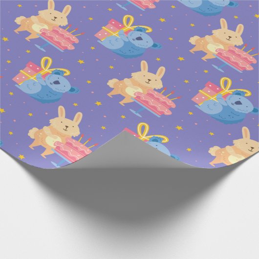 Niedliche Geburtstag Geschenkpapier (Ecke)