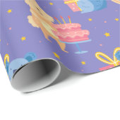 Niedliche Geburtstag Geschenkpapier (Rolleneckpunkt)