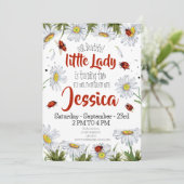 Niedliche Geburtstag Girl Ladybug Einladung (Stehend Vorderseite)