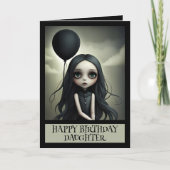 Niedliche Geburtstag Girl mit Ballon anpassbar Karte (Vorderseite)