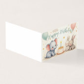 Niedliche Geburtstag Gruß mit Tierfreunden (Vorderseite)