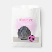 Niedliche Geburtstag Guinea Pig Pink & Black Socce Geschenktütchen (Vorderseite)