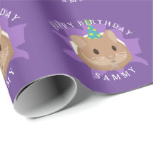 Niedliche Geburtstag Hamster durchblättert Loch