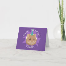 Niedliche Geburtstag Hamster durchblättert Loch